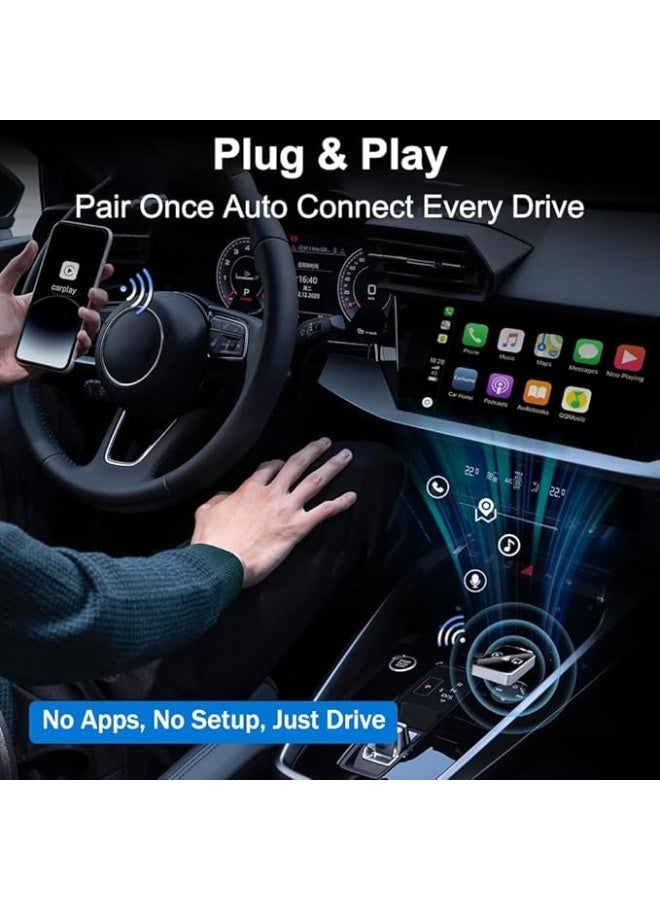 KORAX Mini Wireless Carplay Adapter，Upgrade 3 in 1 AirPlay with Wired to Wireless Carplay Adapter, Screen Mirror，Auto Connect, No Delay - Image 4